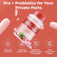 Comprimés de Probiotiques Vaginaux Marque Blanche pour Femmes – Santé Immunitaire, Mélange Prébiotique, Complément Alimentaire de Fibres Probiotiques