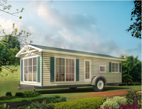Conteneur mobile habitable, petite maison préfabriquée à vendre avec douche, structure d'urgence, maison préfabriquée modulaire sur roues