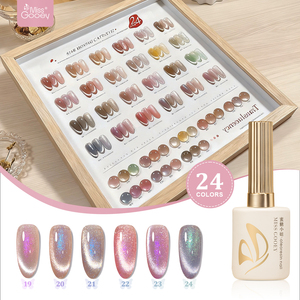 Vernis Gel Œil de Chat <span class=keywords><strong>Miss</strong></span> Gooey Non Toxique 24 Couleurs Vente en Gros Sans HEMA OEM/ODM Vernis à Ongles Magnétique Professionnel - Product Image 2