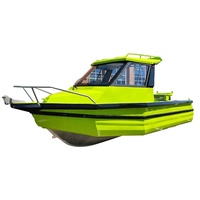 Bateau de pêche en aluminium confortable à vitesse rapide de 6m 20 pieds avec toit rigide à vendre