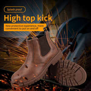OEM Waterproof Wear-Resistant Anti-Smash Protective <b>Work</b> Short <b>Boots</b> Men's Large Size Puncture-Proof Safety Shoes - Product Image 5