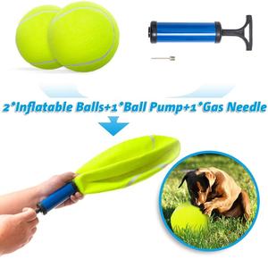 Büyük köpekler için tenis topu 9.5 "şişme dev tenis topları Pet çiğnemek oyuncak köpek tenis topu büyük evcil hayvan oyuncakları komik açık spor - Product Image 4