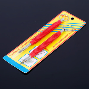 Red Sleeve Scribing Needle Alloy Carbide Tip Anti Slip Handle Ceramic Processing Manual Engraving Pen - Product Image 3