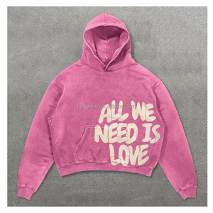 Hoodie surdimensionné personnalisé de haute qualité, impression DTG, fabricants de hoodies pour hommes, effet délavé, streetwear, hoodies à enfiler - Product Image 1