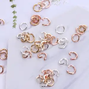 Anelli di salto aperti prezzo di fabbrica colorato placcato in acciaio inox D anello rotondo Tote Bag accessori per cucire anello