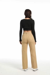 Jeans <span class=keywords><strong>de</strong></span> Mezclilla <span class=keywords><strong>de</strong></span> Pierna Recta para Mujer <span class=keywords><strong>de</strong></span> Alta Calidad, Nuevo Estilo Casual, Elemento <span class=keywords><strong>de</strong></span> Moda Sencillo, Lavado - Product Image 6