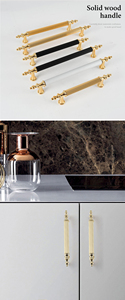 Poignées de porte modernes <span class=keywords><strong>Boss</strong></span> Bar, poignées de tiroir, poignées d'armoire, poignées de meubles de cuisine en alliage d'aluminium, poignées de meubles, OR 17cm - Product Image 2