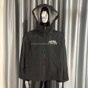 Felpa con Cappuccio Personalizzata in Nylon di Guangzhou Shangshang, Vestibilità Oversize, Antivento, Stampa DTG, Zip Frontale, Felpe da Uomo - Product Image 1