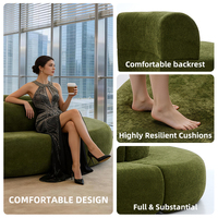 Grand canapé sectionnel compressé pour salon, mobilier de bureau et centre commercial, livraison directe usine