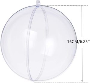 Bola de plástico transparente enfeites, bola acrílica para decoração casamento diy de natal festa - Product Image 2