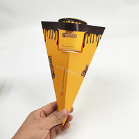 Caja de papel personalizada para Churros con revestimiento UV y laminación mate con diseño en relieve, portavasos para salsa, Churros, carpetas de tazas
