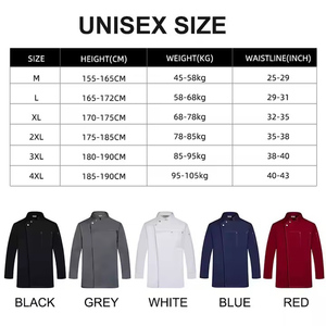 Camisas de trabajo para hombre, abrigo de Chef para camarero y camarera, uniforme de botón de arriba hacia abajo para Hotel de lavado para hombres - Product Image 3