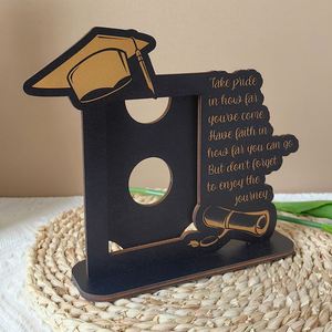Wholesale <b>Graduation</b> Wooden <b>Picture</b> <b>Frame</b>, Inspirational Graduate Keepsake, Desktop Display Stand for Family Home Decorations - Product Image 3