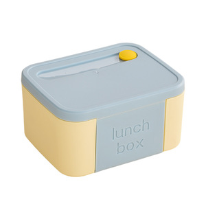 <b>Lunch</b> <b>Box</b> Rectangle Plastic Lid Solid Color Bento <b>Box</b> For Student And Commuters Insulated Leak Proof Airtight - Product Image 5