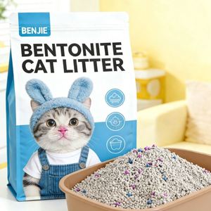 Premium Flushable <b>Ball</b> Shape Strong Clumping Dust-Free Easy Clean <b>Clay</b> Bentonite Activated Carbon Eco-Friendly Cat Litter - Product Image 1