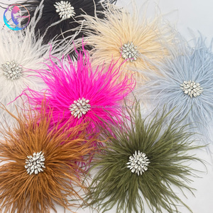 Broches Art <span class=keywords><strong>D</strong></span>éco en Strass Vente en Gros Épingles pour Femmes Vêtements Écharpe Robe Chapeau Chapeaux <span class=keywords><strong>Plume</strong></span> <span class=keywords><strong>d</strong></span>'<span class=keywords><strong>autruche</strong></span> Broche Fleur du Sein - Product Image 6