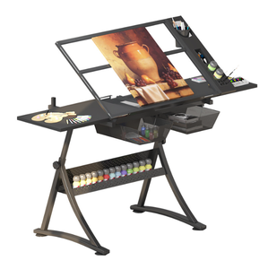 Table de <span class=keywords><strong>dessin</strong></span> et de conception moderne en verre <span class=keywords><strong>à</strong></span> angle réglable pour la maison, le bureau, l'école, l'atelier et la cuisine - Mobilier scolaire en gros - Product Image 4
