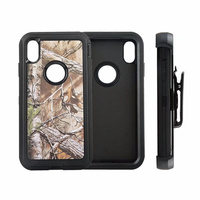 Étui de protection Camo Defender avec clip ceinture pour iPhone X XR 11 15 16 Pro Max, coque de protection robuste intégrale de qualité militaire