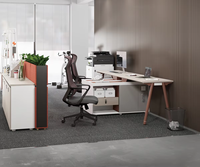 Poste de travail modulaire pour bureau, bureau en bois pour 4/6 personnes, poste de travail informatique, meubles de bureau