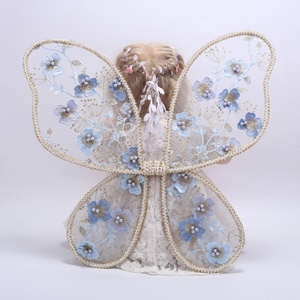 Alas de hada rosa y azul para vestir, alas transparentes brillantes, disfraz de Halloween de hada mariposa, alas de Ángel para niños y niñas - Product Image 2