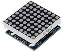 MAX7219 Modul Dot Matrix 8x8 Modul Tampilan LED untuk Mikrokontroler dengan Kabel 5Pin Merah