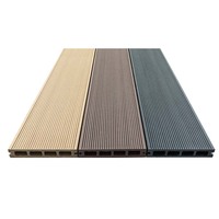 Revêtement de sol extérieur moderne en WPC, 25 mm d'épaisseur, lisse et brossé, terrasse, balcon, jardin, imperméable, en bois-plastique