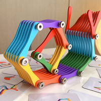 Blocs de puzzle en bois d'inspiration Montessori jouets de jeu cognitif de couleur éducatifs précoces pour les enfants