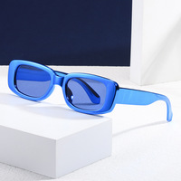 Lunettes de soleil vintage populaires de style INS, petites, rectangulaires, ovales, chromées, pour hommes et femmes, avec support de logo personnalisé