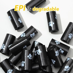 Bolsas para excrementos de mascotas, gruesas, de HDPE, portátiles, para desechos de perros, negras - Product Image 3