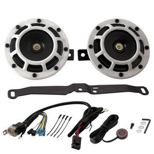 <span class=keywords><strong>Klaxon</strong></span> de <span class=keywords><strong>train</strong></span> pour <span class=keywords><strong>voiture</strong></span> Kit de cornes jumelles en métal avec harnais de relais et support de montage boulonné à bouton - Product Image 3