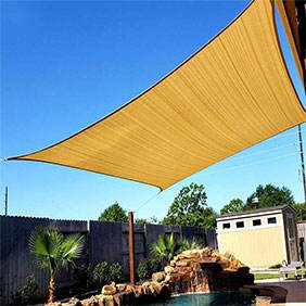 고품질 HDPE 220Gsm 차양망 야외 수영장용 3*30m 300Gsm 야외 캠핑용 뒷마당 덮개 블루 차양막 - Product Image 2