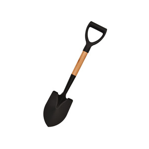 Pelle multifonction avec poignée en D, manche en bois, 67 cm, outil de camping et de jardinage en plein air - Product Image 1