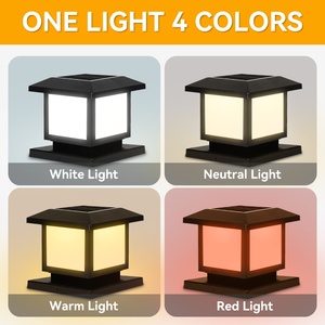 Lampe solaire à <span class=keywords><strong>LED</strong></span> pour <span class=keywords><strong>colonne</strong></span> de jardin, étanche, avec télécommande et minuterie, lumière de <span class=keywords><strong>colonne</strong></span>/lumières solaires/lumière de <span class=keywords><strong>colonne</strong></span> - Product Image 3