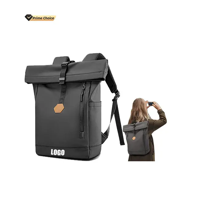 BSCI özel logo haddeleme üst sırt çantası su geçirmez rahat minimalist usb günlük yaşam ile yüksek kaliteli dizüstü bilgisayar sırt çantası okul çantaları