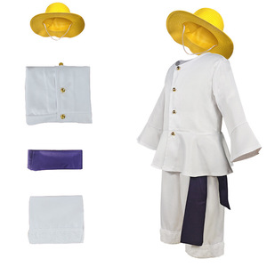 <span class=keywords><strong>Disfraz</strong></span> de <span class=keywords><strong>Luffy</strong></span>, Conjunto de Ropa de Cosplay, Sombrero de Paja, Zapatos, <span class=keywords><strong>Disfraz</strong></span> de Halloween - Product Image 4