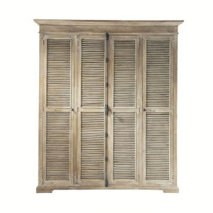 Armoire contemporaine en chêne à 4 portes battantes, mobilier <span class=keywords><strong>de</strong></span> chambre à coucher, armoire à loquet <span class=keywords><strong>Cremone</strong></span> pour chambre à coucher, placard, hôpital, école - Product Image 1