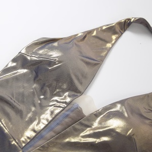 Elegante vestido de baile de <span class=keywords><strong>lentejuelas</strong></span> doradas <span class=keywords><strong>Mono</strong></span> Cintura natural Deslumbrante Declaración de moda Cada ocasión con impresión digital en la espalda - Product Image 6