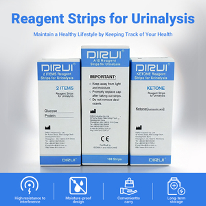 Dirui Fabrika Hızlı <span class=keywords><strong>Test</strong></span> Keton İdrar Analiz Sistemi Tıbbi Laboratuvar Kullanımı 100 Şerit/Şişe Sınıf II Kapsamlı İdrar Testi - Product Image 3
