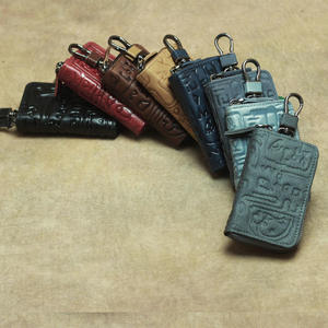 Étui à clés en cuir de vachette Andong, porte-cartes en cuir véritable, étui à clés de voiture, porte-monnaie, poche zippée, porte-cartes pour hommes et femmes - Product Image 2