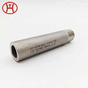 MSS SP95 1/4 "-12" 탄소강 파이프 피팅 CS 파이프 젖꼭지 ASTM A105 파이프 젖꼭지 TOE POE