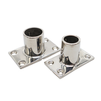 Base de poteau rectangulaire en acier inoxydable 316 pour bateaux et yachts