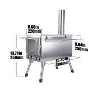 Poêle à bois portable en acier inoxydable pour le camping en plein air, fabriqué par Luling Factory, pour le chauffage et la cuisson