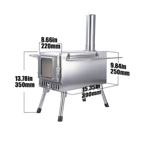Estufa <span class=keywords><strong>de</strong></span> <span class=keywords><strong>Leña</strong></span> Portátil <span class=keywords><strong>de</strong></span> Acero Inoxidable <span class=keywords><strong>para</strong></span> Acampar al Aire Libre, <span class=keywords><strong>de</strong></span> la Fábrica Luling, <span class=keywords><strong>para</strong></span> Calefacción y Cocina - Product Image 2