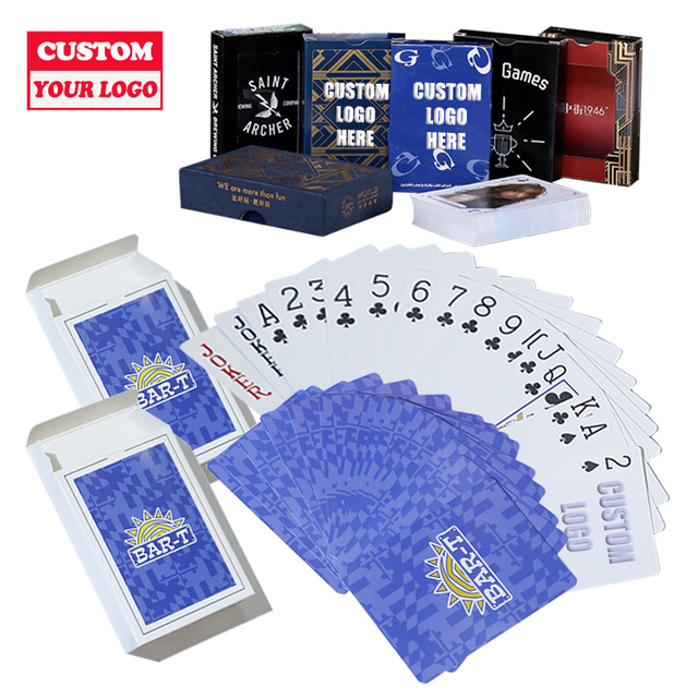 High Quality Trade Game Poker Card With Logo Box Manufacturer Custom Szie and Design 100% Pvc Paper Plastic Custom Playing Cards