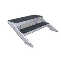 Escalier de scène en aluminium réglable en hauteur (0,6-1 m), 4 marches, pliable et portable, prix usine