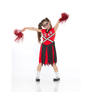 ODM vente entière Halloween pom-pom girl Cosplay <span class=keywords><strong>Costume</strong></span> pour filles <span class=keywords><strong>Zombie</strong></span> peur Leader <span class=keywords><strong>Costume</strong></span> de scène pour enfants - Product Image 5