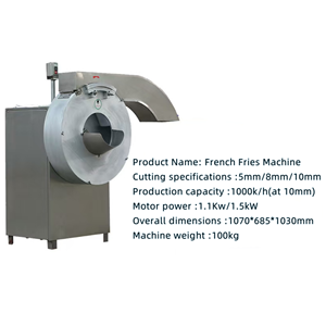 Yüksek hızlı patates ve çip işleme ve otomatik fransız kızartma kesici için ticari otomatik fransız kızartma kesici makinesi - Product Image 6