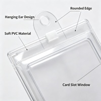 Porte-cartes suspendu en PVC transparent personnalisé, étiquette de bagage