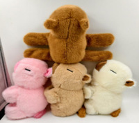 Peluche Lapin d'Eau Créative Rouge à Queue Mobile, Allongé sur le Ventre, pour Poignet, pour Enfants et Adolescents, Rembourrage en Coton PP