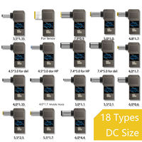 PD100W 20V 5A USB Typ-C zu DC-Stecker Adapter für Dell Lenovo HP Asus Laptops Ladegerät Konverter mit LED-Digitalanzeige